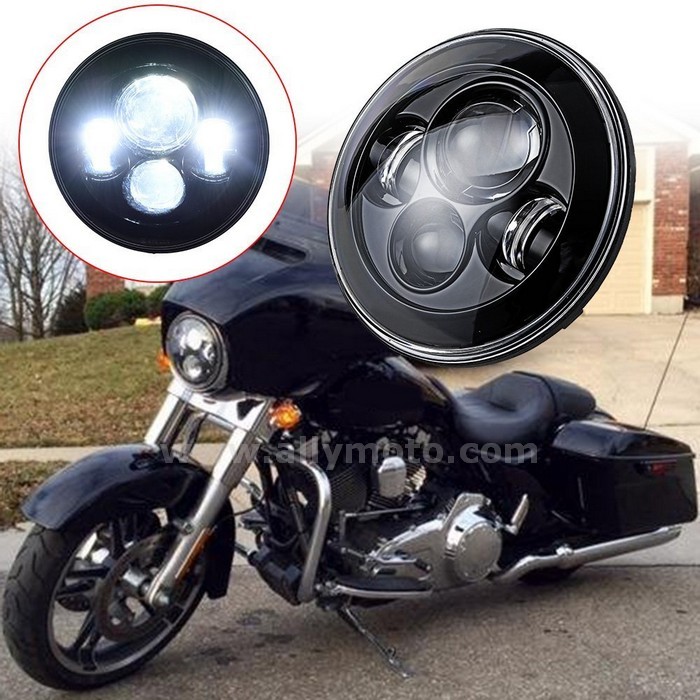 154 Harley Led Headlights 7 Inch Headlamps Dot Sae E9@4